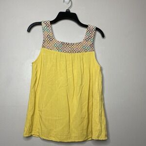 Doe &‎ Rae Women's Tank Sleeveless Top Size M Mustard Yellow